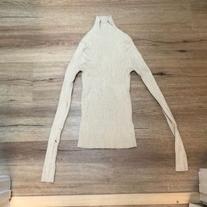 Mock neck ribbed long sleeve
